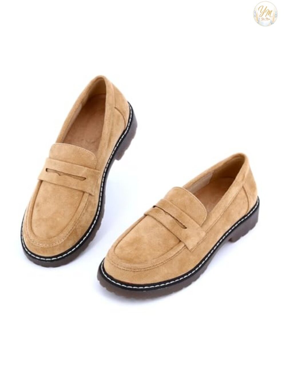 Women's Chunky Knit Slip-On Loafers, Platform Mocc, Comfortable Memory Foam - Picture 3 of 6